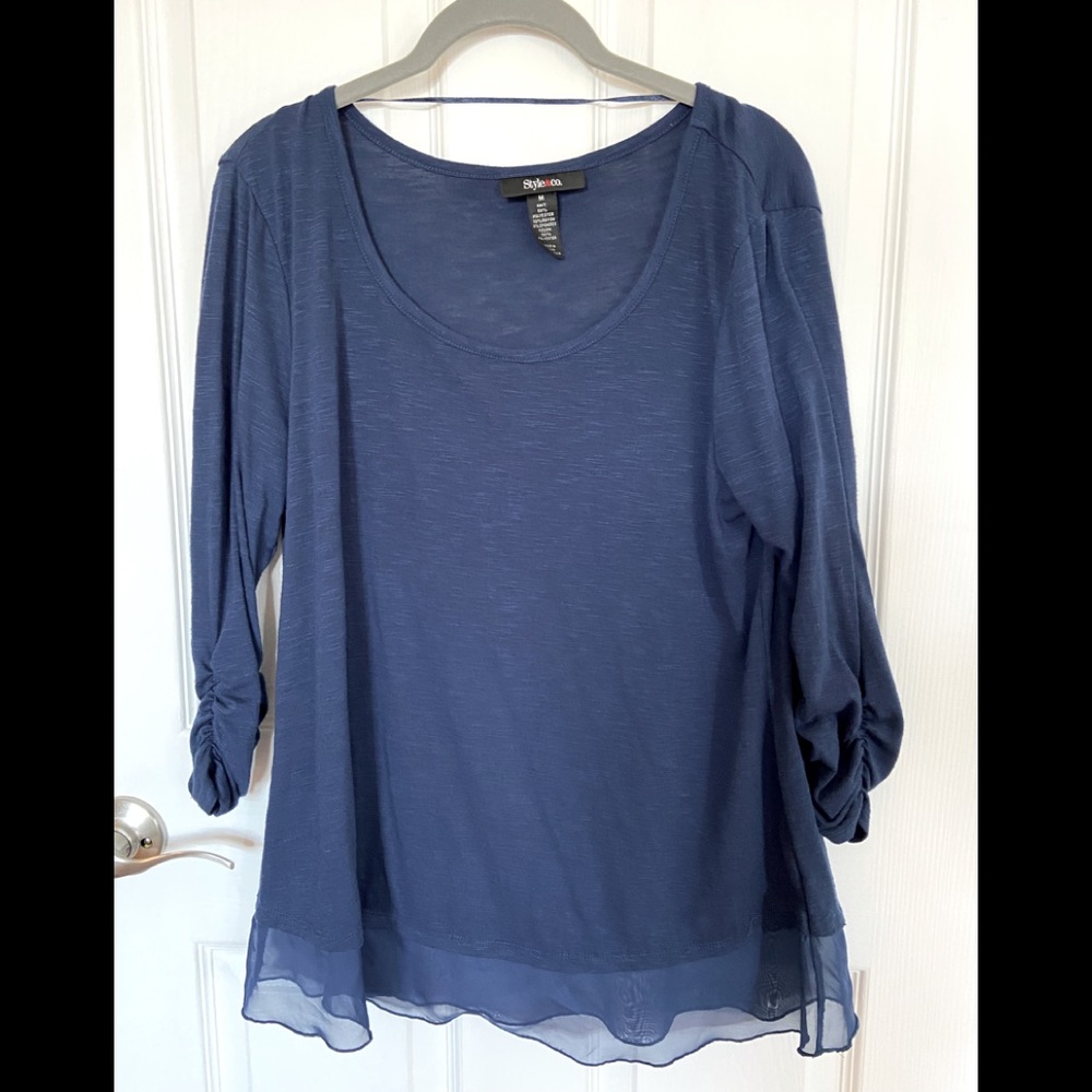Style & Co. Blue Tunic Top